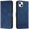 Bravoday Cover per iPhone 13 Mini, Flip Custodia in Pelle PU Portafoglio Custodia per iPhone 13 Mini, con Slot per Schede, Blu