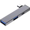 DOSERTY Hub USB C Splitter USB C tipo C a tipo C e adattatore porta 2USB con funzionalità plug and play per tutte le piattaforme