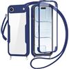 FERLAN Cover per Xiaomi Poco X8 Pro con Cordino, 360 Gradi Antiurto Custodia con Protezione Schermo Integrata Trasparente Rugged TPU Bumper Doppia Protettiva Cover per Xiaomi Poco X8 Pro -Blu