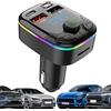Genérico Trasmettitore Automobile FM | Ricevitore 5.0 con Display LED, Wireless Caricatore USB C, Adattatore Musica Radio Automobili Multi