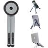 ZhaoCo Supporto magnetico pieghevole 3 in 1 per laptop, tablet e telefono, in lega di alluminio, regolabile, portatile e stabile, per MacBook, iPad, iPhone, Samsung, colore: grigio