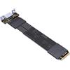 JMT ADT-K49SA-BK PCIe4.0 x4 M.2 NVMe a OcuLink SFF-8611/8612 Adattatore 64Gbps scheda grafica cavo di prolunga esterna (K49SA-BK, 15 cm)