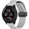 MELEJIA 20mm Cinturino Silicone Compatibile con Garmin Vivoactive 5/Venu Sq 2/Venu 2 Plus/Forerunner 570 42mm, 20mm Ricambio Cinturino, Regolabile Chiusura Magnetica, Silicone Cinturini-Grigio Chiaro