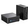 MINISFORUM UM760 Slim Mini PC, processore AMD Ryzen 5 7640HS (6 core/12 fili, fino a 5,0 GHz), AMD Radeon 760M, 16 GB di RAM DDR5 e 512 GB di PCIe 4.0 SSD, uscita HDMI/USB4/DP, WiFi 6E, BT5.3