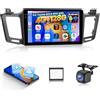 NHOPEEW 4+128G Android Autoradio per Toyota RAV4 2013-2019 con Wireless Carplay Android Auto - Schermo incell da 10 pollici Supporto WiFi GPS Comandi al volante + Telecamera di retromarcia Canbus