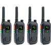 Techside TS-T2 Ricetrasmittente Professionale Walkie Talkie 16 Canali PMR446 (Libero Uso) | Vox a 5 Livelli | Scansione Automatica Canali | Auricolare e Caricatore USB Full Optional | Set 4 Pezzi