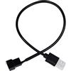HINAYOSAN Cavo adattatore USB da 4 pin femmina a 5 V USB maschio a 4 pin - connettore di alimentazione ventola Molex computer per adattatore telaio case