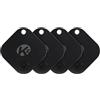 KZO Tracker Tag 4 Pack Localizzatore Compatibile con iOS e Android, Trova Telefono, Suono Forte, Batteria Sostituibile, per Chiavi, Portafoglio, Zaino