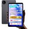 Crelander Tablet Android 15 da 8,7 pollici, 4G LTE, 16 GB (6 + 10) GB + 128 GB con custodia