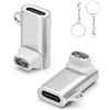 Seminer Adattatore Caricatore Type-C per Smartwatch COROS PACE Pro (Confezione da 2), Convertitore di Ricarica USB C (Argento)