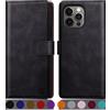 SUANPOT Cover per iPhone 13 Pro Max 6,7 pollici Blocco RFID Portafoglio Slot CarteSupporto Cellulare Magnetica custodia Pelle Sintetica Cover per apple 13 Pro Max Nero