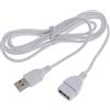 Generic Cavo prolunga USB 2.0 tipo A maschio a femmina per tastiera, mouse, stampante, 1,5 m, colore: bianco