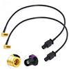 Eightwood SMB Cavo Fakra SMB Ad angolo retto Spina 50Ω a Fakra A Maschio DAB antenna Cavo RG174 30cm 12 pollici 2 Pezzi per radioamatore Pioneer Clarion Kenwood Alpine