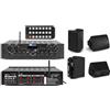 PROSTORE ITALY FILODIFFUSIONE AUDIO CON AMPLIFICATORE 4 ZONE VOLUME SEPARABILI + CASSE AUDIO DA PARETE NERE O BIANCHE (4 CASSE GRANDI NERE DA ESTERNO)