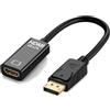 Sh. 4K Adattatore DisplayPort a HDMI, Convertitore DP a HDMI Unidirezionale, Per Collegare PC e Laptop con DisplayPort a Monitor, TV e Proiettori HDMI