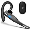 NK Auricolare Bluetooth Singolo Cuffie Bluetooth V5.1 con Microfono e Cancellazione del Rumore, Connessione a Doppio Dispositivo per iPhone, Android e PC - Include Custodia per il Trasporto