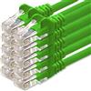 1aTTack.de - Cavo di rete LAN - 3.0m - Gigabit RJ45 - 10 pezzi - verde | Cavo patch Ethernet per reti Gigabit, collega router, modem, switch, PC e console con connettori RJ45
