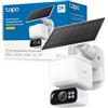 Tapo C615F KIT Telecamera Wi-Fi Esterno Senza Fili con Pannello Solare/Faro, Pan/Tilt, 2K 3MP, Rilevamento AI Persone/Animali/Veicoli, Tracking 360°, Visione Notturna a Colori