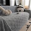 Hearda Telo Copridivano Peluche, Coperta Copridivano per Divano Angolare L Shape 1 2 3 Posti Jacquard Zampa di Cane Coperta Decorativa Morbide per Letto Ufficio Viaggo (Grigio,180x200cm)
