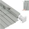 Generico Persiana alla Veneziana in Alluminio, 40 60 70 80 90 100 110 130 150 160 180 215 cm Fissaggio a Soffitto Incluso, Protezione dai Raggi UV, Design Moderno(Grigio scuro)
