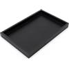 JIAC Vassoio Legno Rettangolare 30X20X2 cm Vassoio da Portata in Legno Grande Vassoi Rettangolare per Cucina Nero per Ufficio Cucina Bar Casa Ristorante per Caffè Tè Snack Frutta Bevande