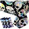 CYBERNOVA Confezione da 3 tovaglie decorative per feste di Halloween, 137,2 x 274,3 cm, motivo scheletro, in plastica, per cene di Halloween, feste, decorazioni per la tavola (nero-argento)