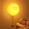 Yuinzin Luce Notturna Palloncino per Bambini, Lampada comodino Neonati, 3 Livelli Luminosità, Funzione Timer, Silicone, Regalo per Bambini, Bambine e Donne Incinte, Camera da Letto - Giallo
