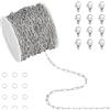 UNICRAFTALE Catena A Maglie 10m Catene In Acciaio Inossidabile Chirurgico 316 Catene A Maglie Larghe 2.5mm Rotolo con 20 Fermagli A Moschettone e 50 Anelli di Congiunzione per Riparazione di Collane