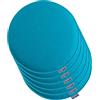 Brandsseller Set di 6 Cuscini in Feltro Ø 35x2 cm - Cuscini rotondi e robusti per sedie da interno ed esterno, imbottiti e resistenti - Turchese