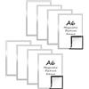 Generisch 8 cornici magnetiche formato A6, autoadesive, magnetiche, impermeabili, trasparenti, per certificati, poster, documenti (A6 argento)
