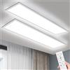 IEGLED 2 Pezzi Pannello LED Soffitto 120x30cm, Lampada a Soffitto Piatto Dimmerabile con Telecomando, 40W 3000K-6500K, Luce LED per Ufficio Laboratorio Soggiorno
