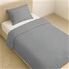 KASANOVA Parure Copripiumino Singolo Grigio Jersey Melange