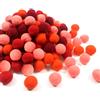 TOAOB THE ONE AND ONLY BABY TOAOB 200 Pezzi 20 mm Pompon Colorati per Lavoretti Series Rosso Piccoli Pompon Mini Palline Di Feltro per Cucito Fai Da Te Decorazioni Festa Artigianato