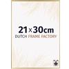 Dutch Frame Factory - Cornice 21x30 cm - Oro - Cornice per foto in Plastica con vetro plastico Antiriflesso - Cornice portafoto 21x30 cm - Easy