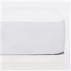 10XDIEZ lenzuolo con angoli cotone percalle 200 fili (bianco - letto 105 cm)