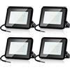 Randaco Faro LED Esterno, 50W 4250LM Sicurezza Faro LED, Proiettore Fari da Esterno Impermeabile IP66 Bianco Freddo 6000K Luce di Sicurezza per Giardino, Illuminazione Interna ed Esterna (4PCS)