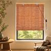 HOMEDEMO PE Tenda a rullo per Interni e Esterni, effetto bambù, Impermeabile, Protezione UV e Privacy, Tende Oscurante per Balconi e Terrazze, veneziane di Ventilazione, Marrone Scuro, 140x220cm