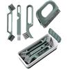 Windfromort Spazzola per Fughe Piastrelle, 5 Pezzi Spazzola per Fessure per Finestre Pulisci Fughe Pavimenti, Kit di Pulizia Della Finestra per Rimuovi Calcare Doccia, Bagno, Cucina e Casa Verde