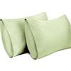 Lirex 2-Pack Federe per Cuscini, 100% Cotone Traspirante Federe Pillow Covers, 50 x 91 cm, Verde Erba Chiaro