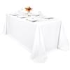 Pesonlook Confezione da 1 tovaglia rettangolare bianca, 228 x 396 cm, tovaglia in poliestere lavabile in tessuto di poliestere, copertura per tavolo per matrimoni, feste, banchetti, buffet, cene delle