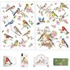 Joeyan 2 PCS Adesivi per Mobili, Uccelli e Fiori Trasferibili a Decalcomania, DIY Transfer Primaverile Decorativi per Cucina Ufficio, Artigianato Stickers per Legno Ceramica Vetro e Plastica,40x28cm