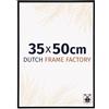 Dutch Frame Factory - Cornice 35x50 cm - Nero Lucente - Cornice per foto in Plastica con vetro plastico Antiriflesso - Cornice portafoto 35x50 cm - Angers