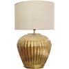 LOBERON Fauville Lampada da tavolo - Argento lucido - Eleganza pura, oro/crema