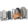 Avilia Organizer Cucina Set 4 - Scolapiatti Verticale in Metallo 2 Misure, Organizer Stoviglie Piatti Padelle Taglieri, Organizzatore Cucina Antiscivolo Salvaspazio, Portautensili Cucina