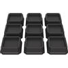 Lutown-Teen 9 Pz Rialzi per Letto, Mobili, Alza Piedini Netto 2,5 cm, Nero