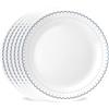 Corelle Set di 6 piatti da 26 cm, in vetro Vitrelle a triplo strato, piatti rotondi leggeri, resistenti a scheggiature e graffi, adatti al microonde e alla lavastoviglie, stile caspian