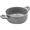Zanetti - Pietra Rara, Casseruola Antiaderente in Alluminio Effetto Pietra, Maniglie Soft Touch, Diametro 20 cm, Made in Italy
