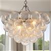 NHPJFDC Lampadari a bolle, plafoniere a soffitto a bolle in vetro di Murano soffiato a mano con lampadine a LED, lampadario a risparmio energetico per soggiorno, camera da letto, corridoio, studio (bianco, 5