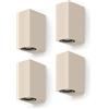 CALEX Applique Bergamo, per esterni & interni, 2x GU10, forma rettangolare, Up & Downlight, impermeabile, senza lampadina, Sabbia, 4-Pack