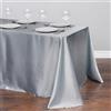 Chickwin Tovaglia Rettangolare in Raso Elegante Tinta Unita Setosa Tovaglia Copri Tavolo da Intern Lavabile per Matrimoni, Hotel, Ristorante, Feste, Banchetti, Vacanze (Argento,145x366cm)